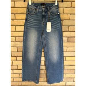 Quince Organic Cotton Stretch Denim Wide Leg Jeans Blue Size 26 / 2 NWT